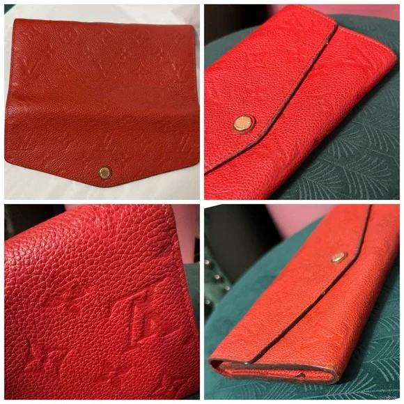 Louis Vuitton AUTHENTIC Monogram Empreinte Curieuse Orient Orange Leather Wallet - Picture 6 of 16